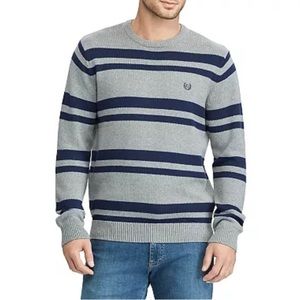 CHAPS Men's Classic-Fit Striped Crewneck Sweater Plus Size XXL - Cotton